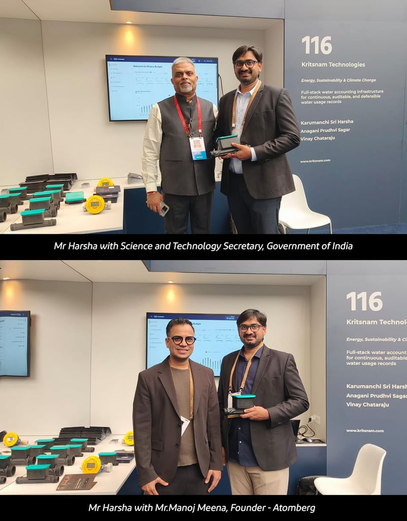 Kritsnam receiving an award — a second recognition moment.