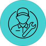 Technician holding a spanner