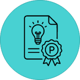 Patent document with an award seal